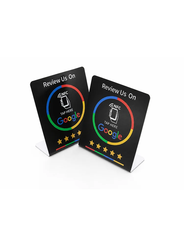 NTAG215 Matte Google Review NFC Tap Card, Scratch Resistant Bendable Reusable Business Review Stand