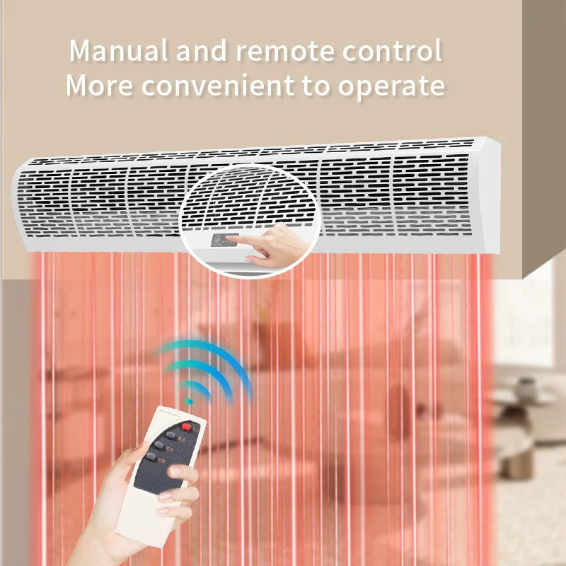 1.5m 5ft Heating Air Curtain Low Noise Door PTC Hot Air Barrier with Remote Control for Commercial Shop Mall Entrance Pro