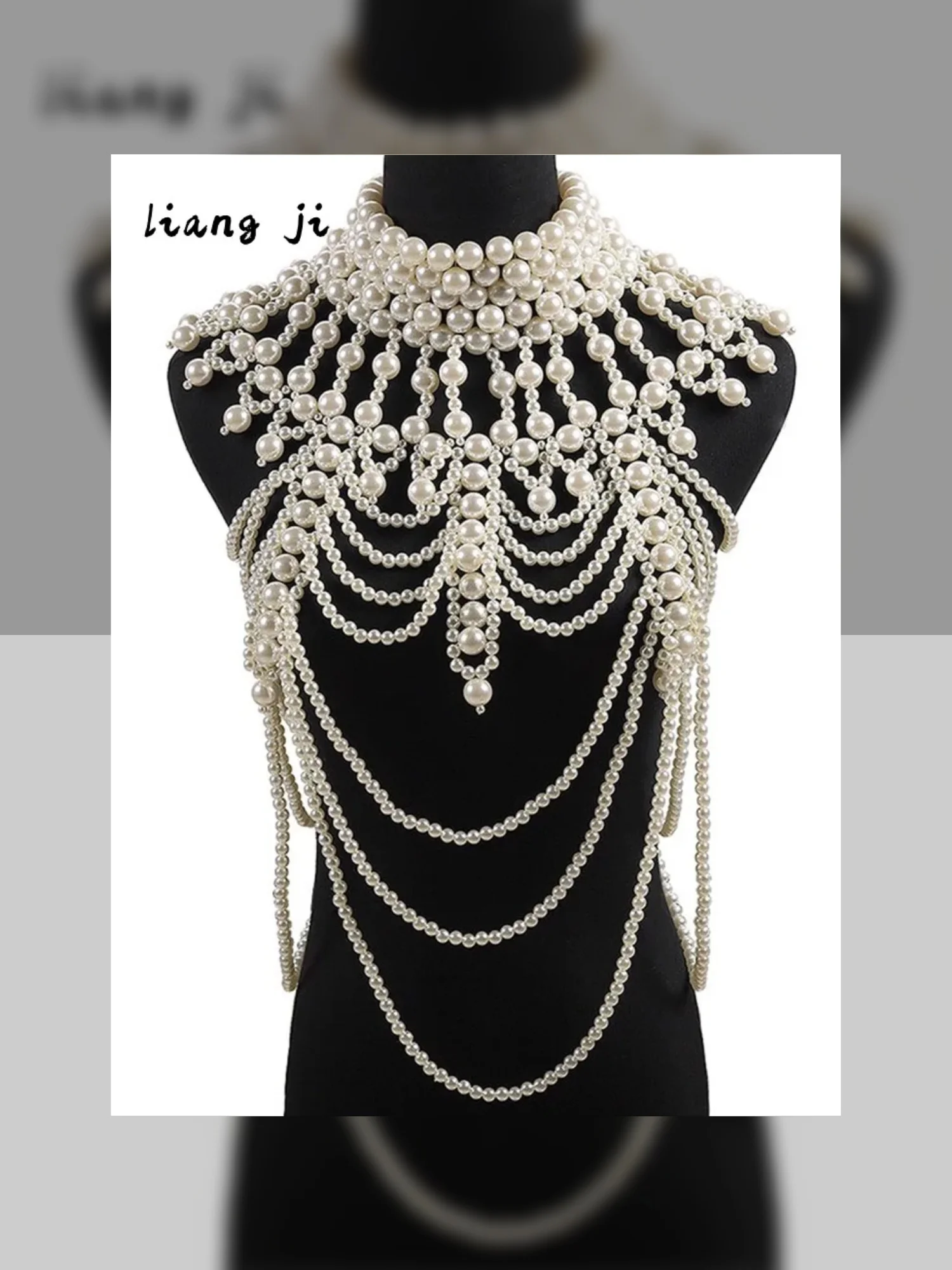 Body Jewelry Sexy Chest Chain simulated pearl Skirt Chain Three Point Thong Chain Bra Chain Necklace Bikini Chest-wrapped Chain