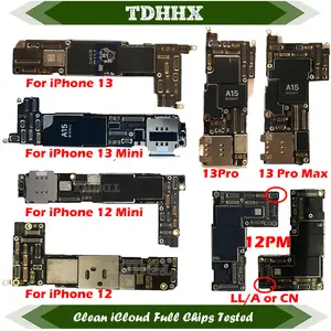 Bilashmart iPhone 13 Pro Max Motherboard Clean iCloud Mainboard 13Mini 12Mini Working Logic board iPhone 12 Pro Max With iOS Update