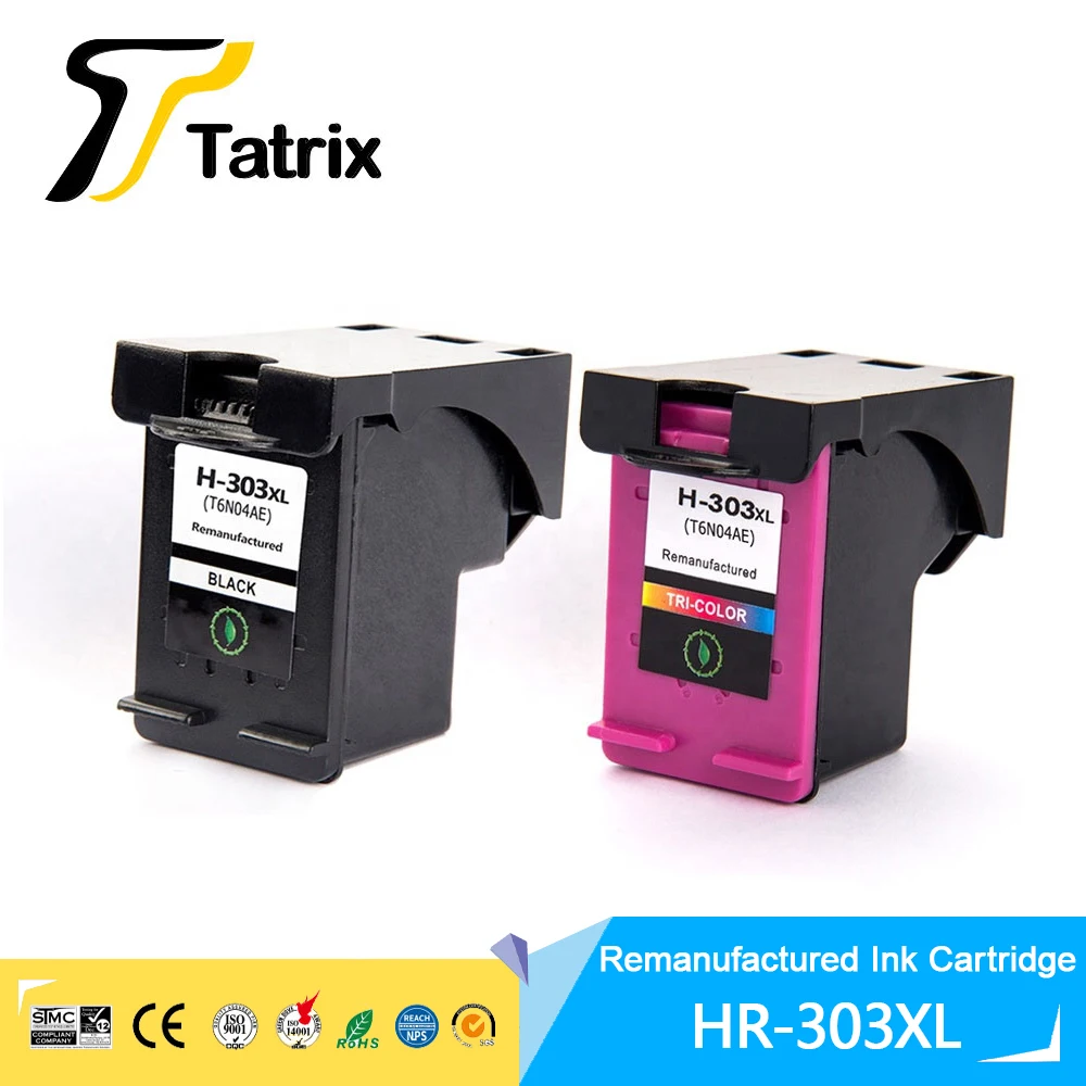 Tatrix 303 XL 303XL Premium Color Remanufactured Ink Cartridge For HP303 For HP ENVY Photo ENVY Photo 6220/6230/ 6232/7120/ 7130