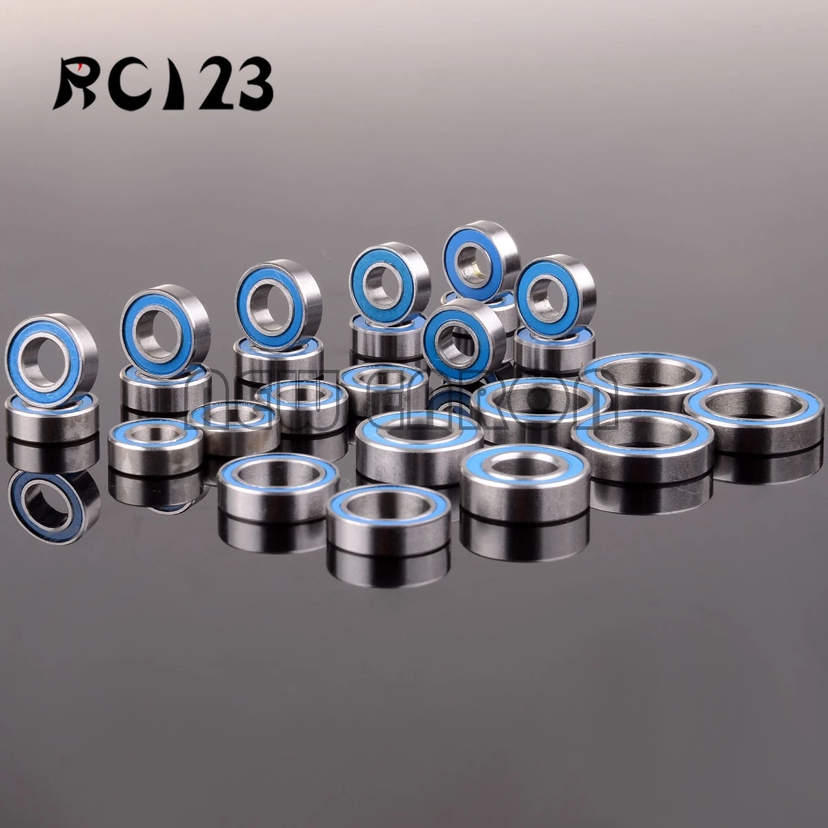 25PCS Metric Blue Rubber on Two Sides Ball Bearing  Sealed Kit RC Brushless FIT FOR Traxxas E MAXX HSP Chrome Steel