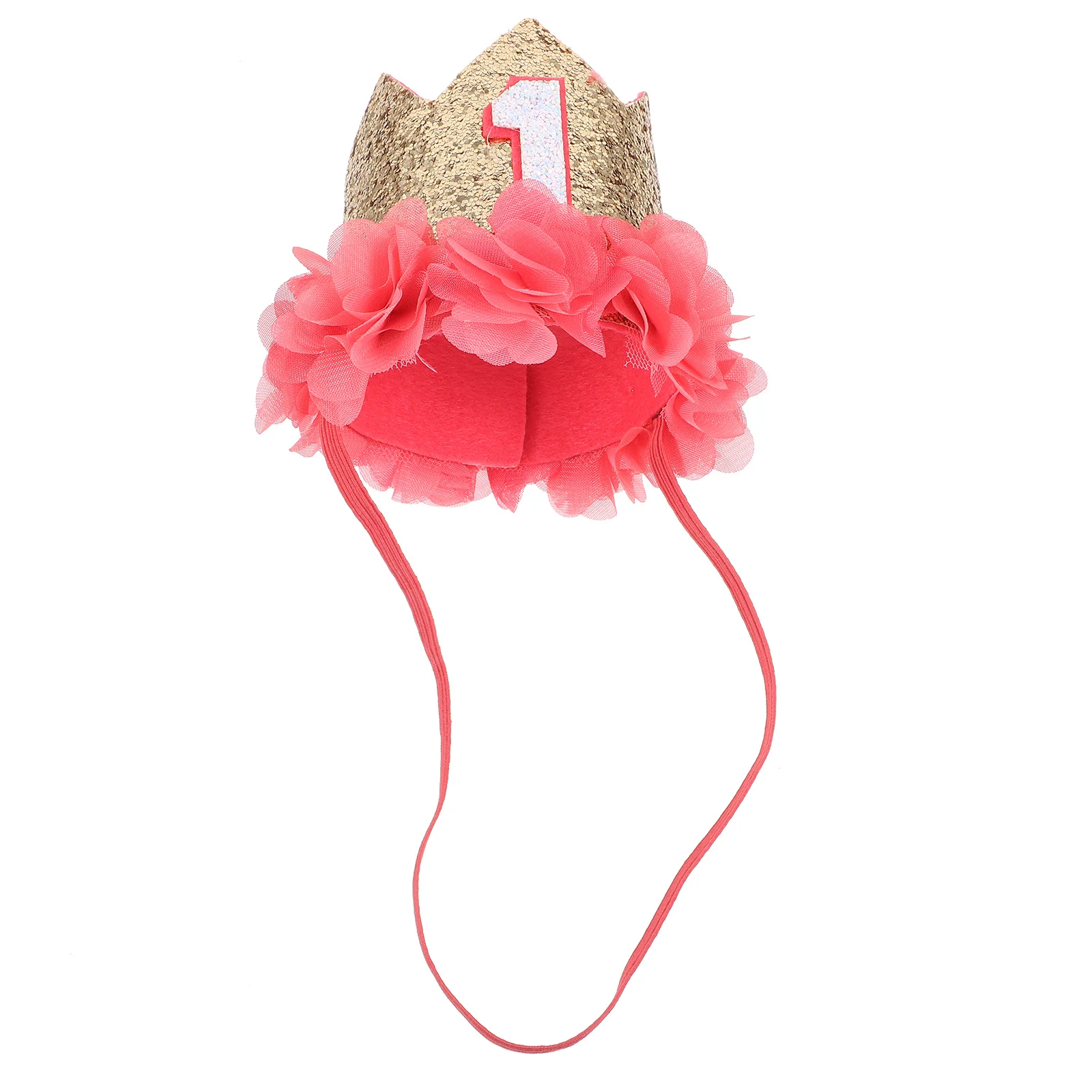 

Baby Birthday Crown Hat Tiara Sequined Elastic Band Kids 1st Birthday Party Crown Headwear Decorations Prop Party Prop