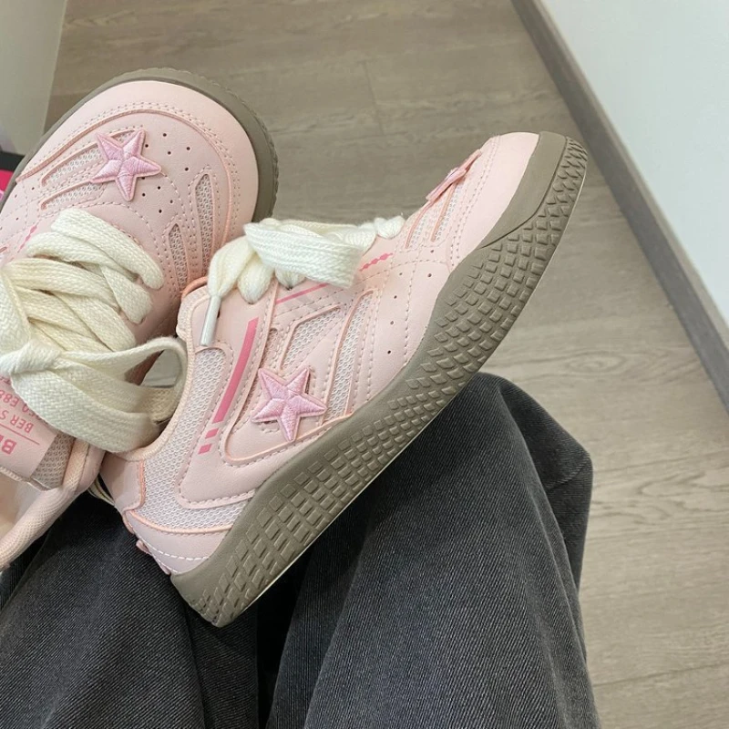 2024 NEW Sweet Good-looking Platform Sneakers Breathable Pink Woman Designer Shoes Leisure Fashion Casual Shoes Zapatos De Mujer