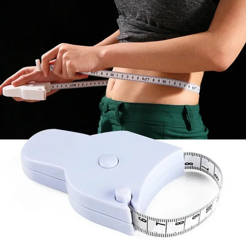 1pcs Self-tightening Body Measuring Tape Ruler 150cm/60 Inch Sewing Tailor Dressmaking Measure Ruler Meter Film Waist Chest Legs
