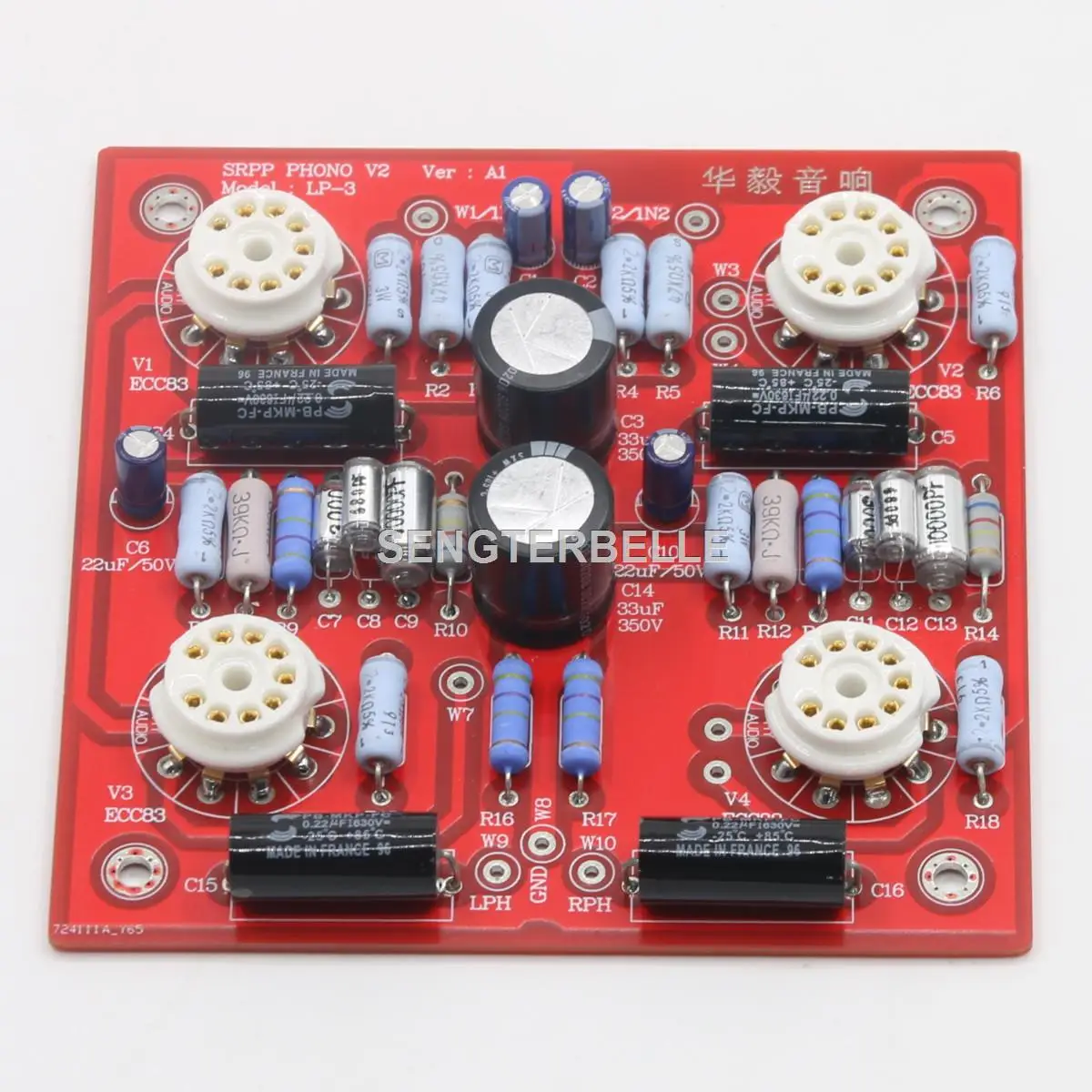 

HiFi A-N ECC83 /12AX7 Phono Board Kit Stereo SRPP Tube MM Phono Amplifier Board