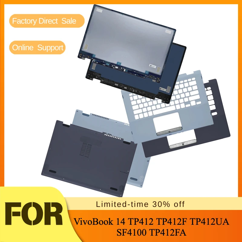 Screen Back Case/LCD Top Cover/Palm Rest/Upper/Lower Bottom Shell Base For VivoBook 14 TP412 TP412F TP412UA SF4100 TP412FA