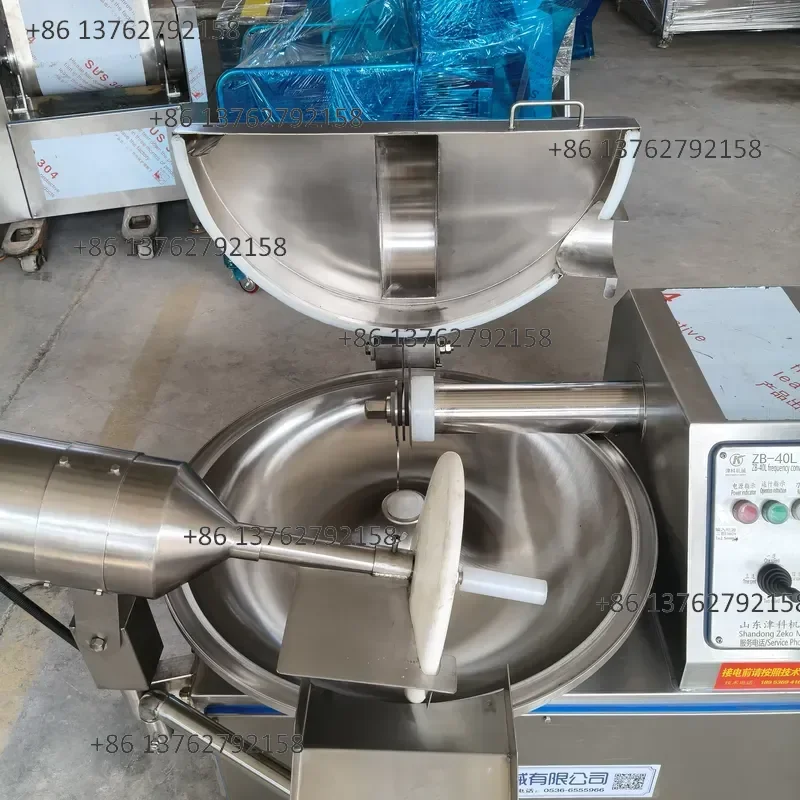 【2026】 Multi Functional Stainless Steel Automatic Three Phase Bowl Cutter Machine for Meat Vegetable Cheese Nuts Cutting