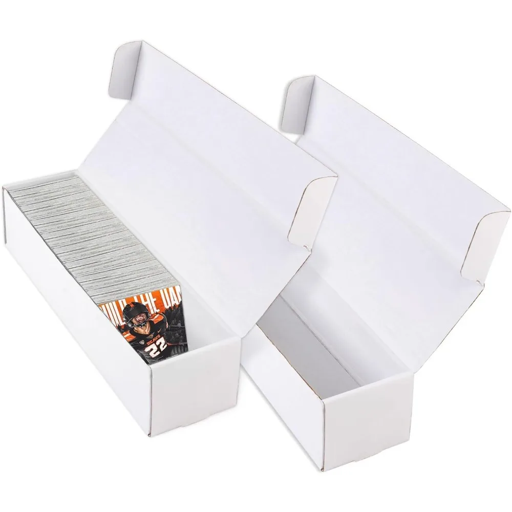 2-Pack Horizontal Trading Card Storage Box Holds 2000 Cards Total, 14.4 Inch TCG MTG Sports Card Collection Box for Card Games and Collectibles