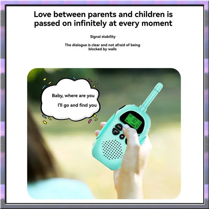 A49U 1 Para Bezprzewodowych Radiotelefonów Dziecięcych Walkie Talkie Interaktywne Zasięg 3KM Transmisja dla Dzieci