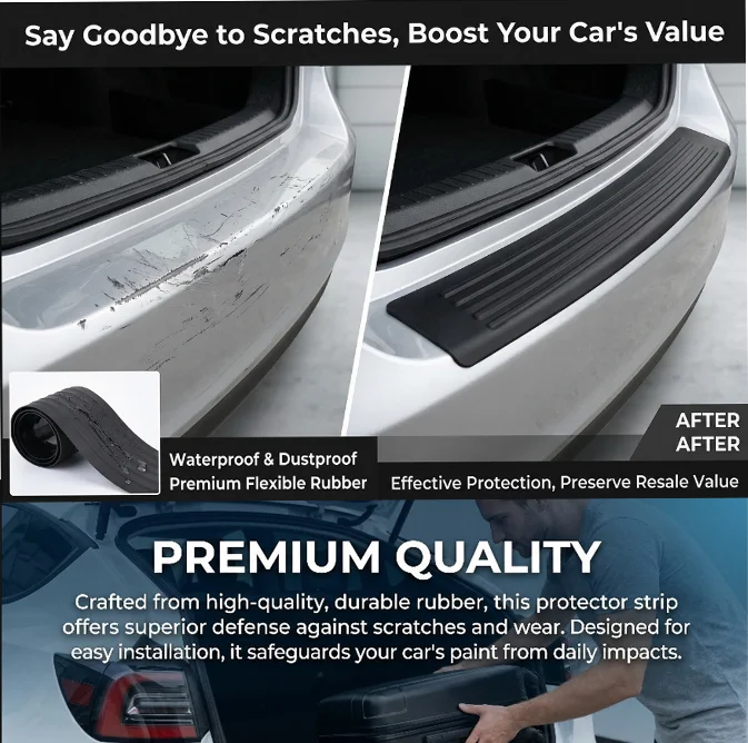 For Mazda 3 6 CX3 CX5 CX7 CX9 MX5 Miata RX8 CX30 CX50 BT50 Atenza Trunk protection strip bumper anti-collision and anti-scratch view 4