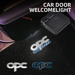 1/2Pcs OPC Line Logo Car Door HD LED Lamps Projector Courtesy Welcome Lights For Opel Calibra Zafira Mokka GSI Corsa Astra Adam