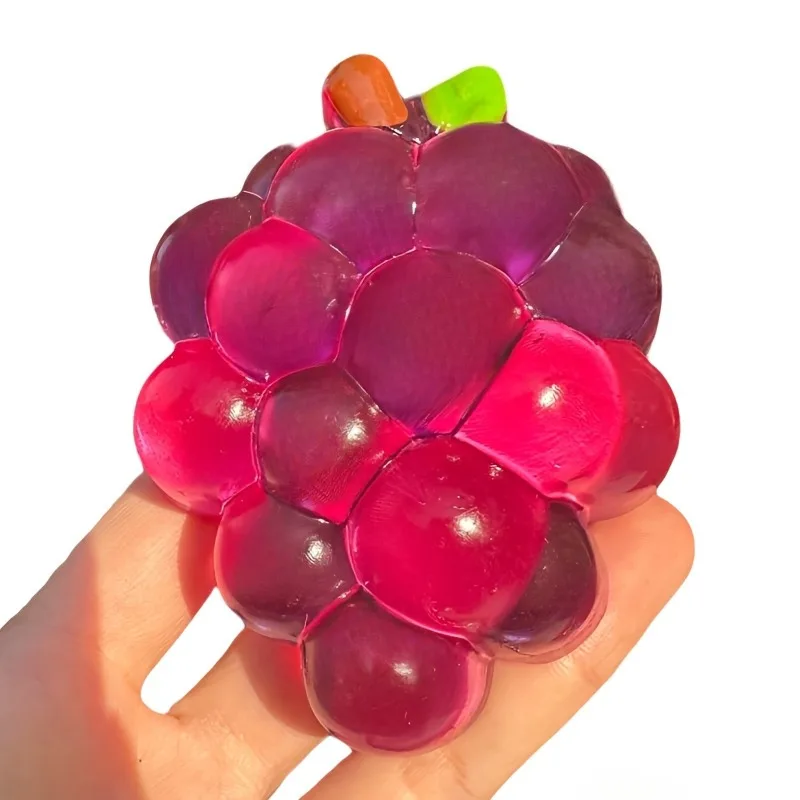Gezellige Squishy Handgemaakte Druiven Knijpspeeltje Gesimuleerd Fruit Stress Relief Trage Rebound Zintuiglijke Fidget Speelgoed voor Angst en Focus Cadeau