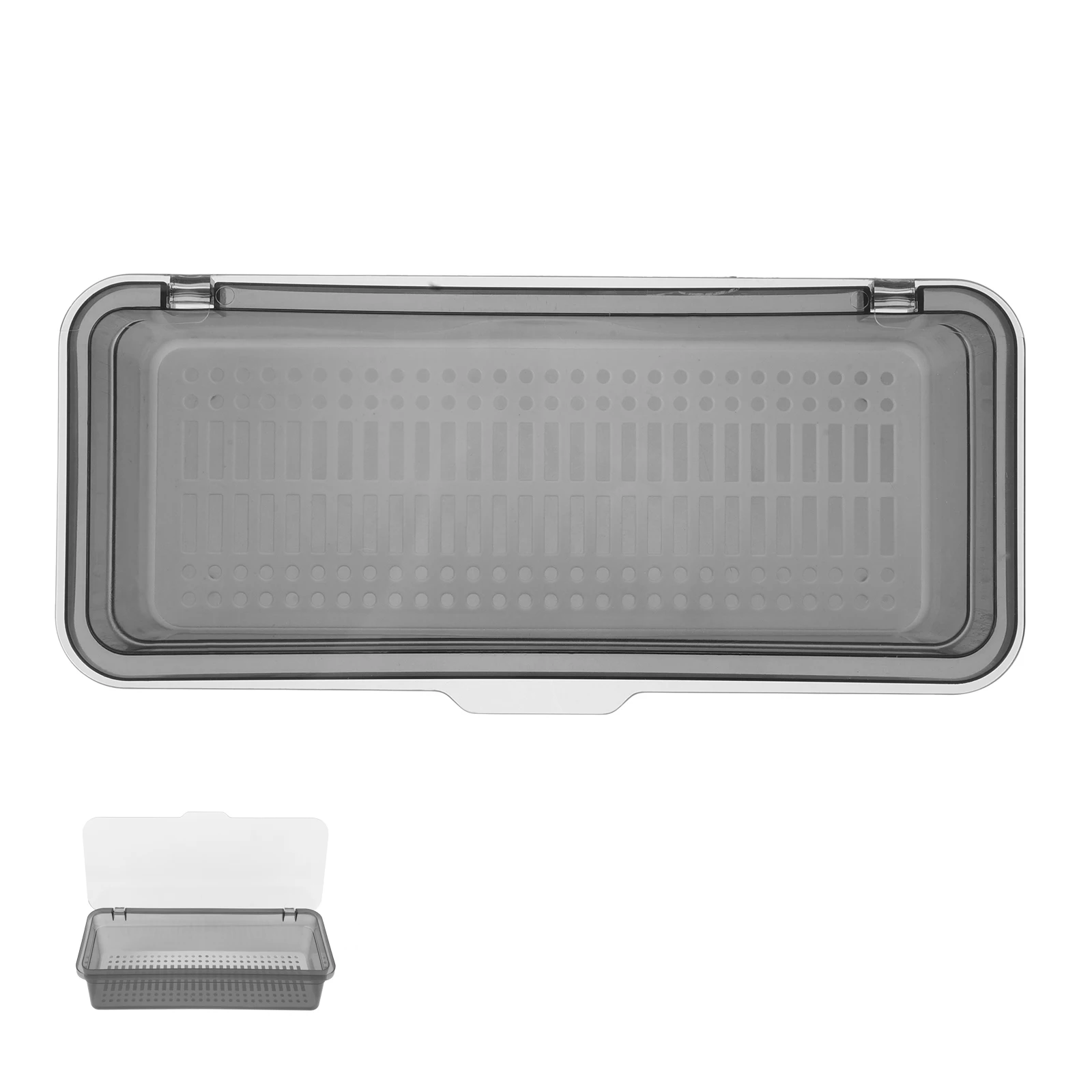 

Chopsticks Storage Box Green Food Grade Plastic Cover Kitchen Fork Drain Organizer Tableware Storage Box Flatware Tray Organizer