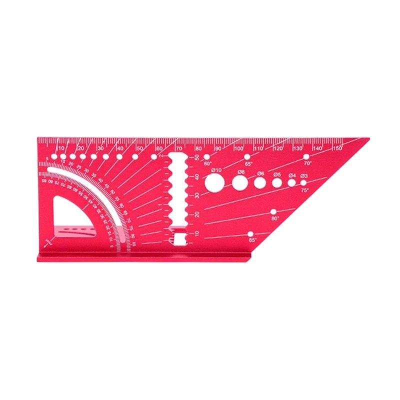 

Woodworking Ruler Line Drawing Device Mitre Measuring Measure Tool with Gauge Protractor Locator Aluminum- Dropship