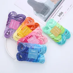 50Pcs Children and Adults Gradient Seamless Elastic Rubber Band Ponytail Fixationnon Slip Female Hair Rope Without Damaging Hair