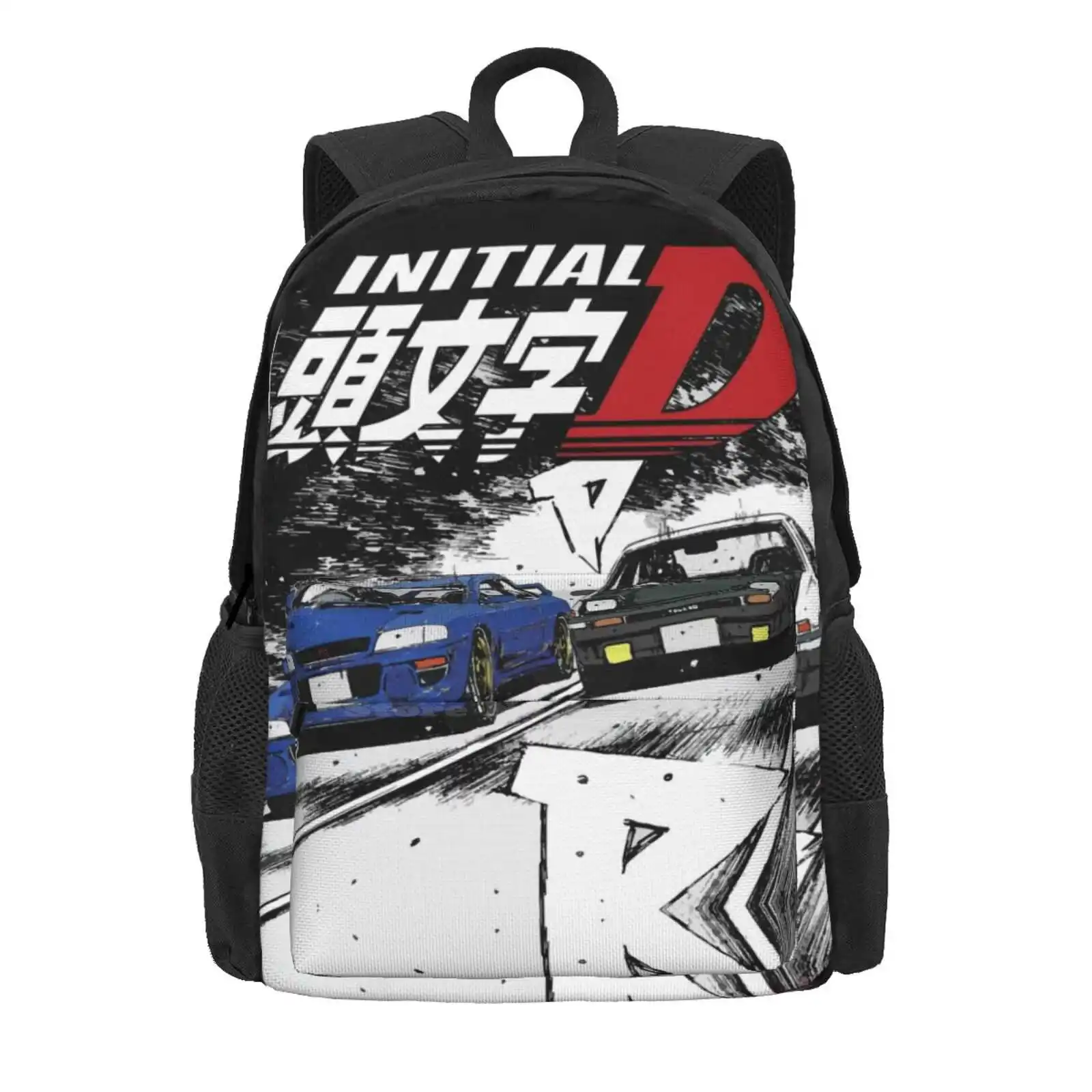 Initial D-Mountain Drift Racing Tandem Takumi Fujiwara Ae86 Vs Bunta Fujiwara Gc8 Chase School Bags For Teenage Girls Laptop