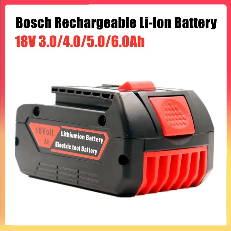 

18V 3.0/4.0/5.0/6.0Ah Rechargeable Li-Ion Battery pack for Bosch 18V 6.0A Spare Battery Portable Replacement BAT609+ Charger