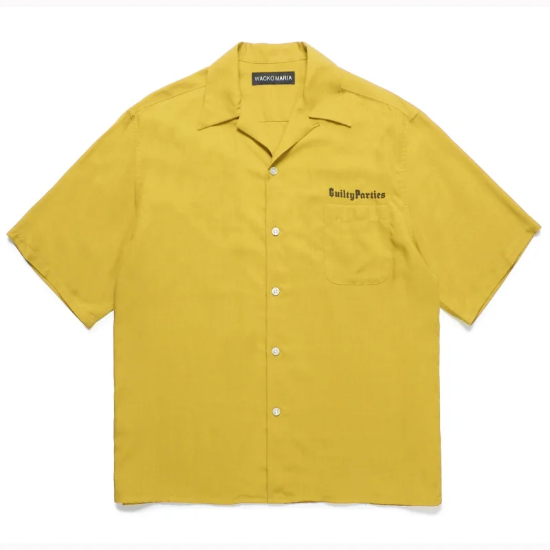Multicolour 25SS WACKO MARIA Shirt Summer Hip Hop Men's Women's Fashion Prints High Quality Short Sleeve Shirt Tops