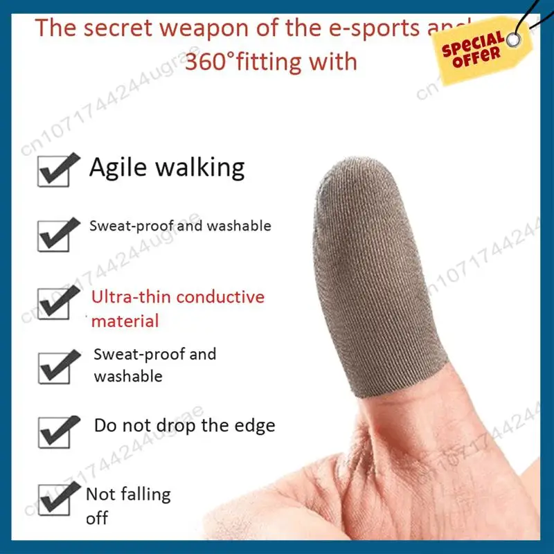 -A15I 40PCS Sleep-Proof Sweat-Proof Professional Press Screen Thumbs Finger Sleeve For Pubg Mobile Phone Game Gaming Gloves