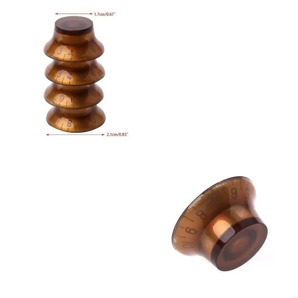 1pc Knob Button Bell Shape Guitar Tone Volume Control For LP Guitar Parts Coffee