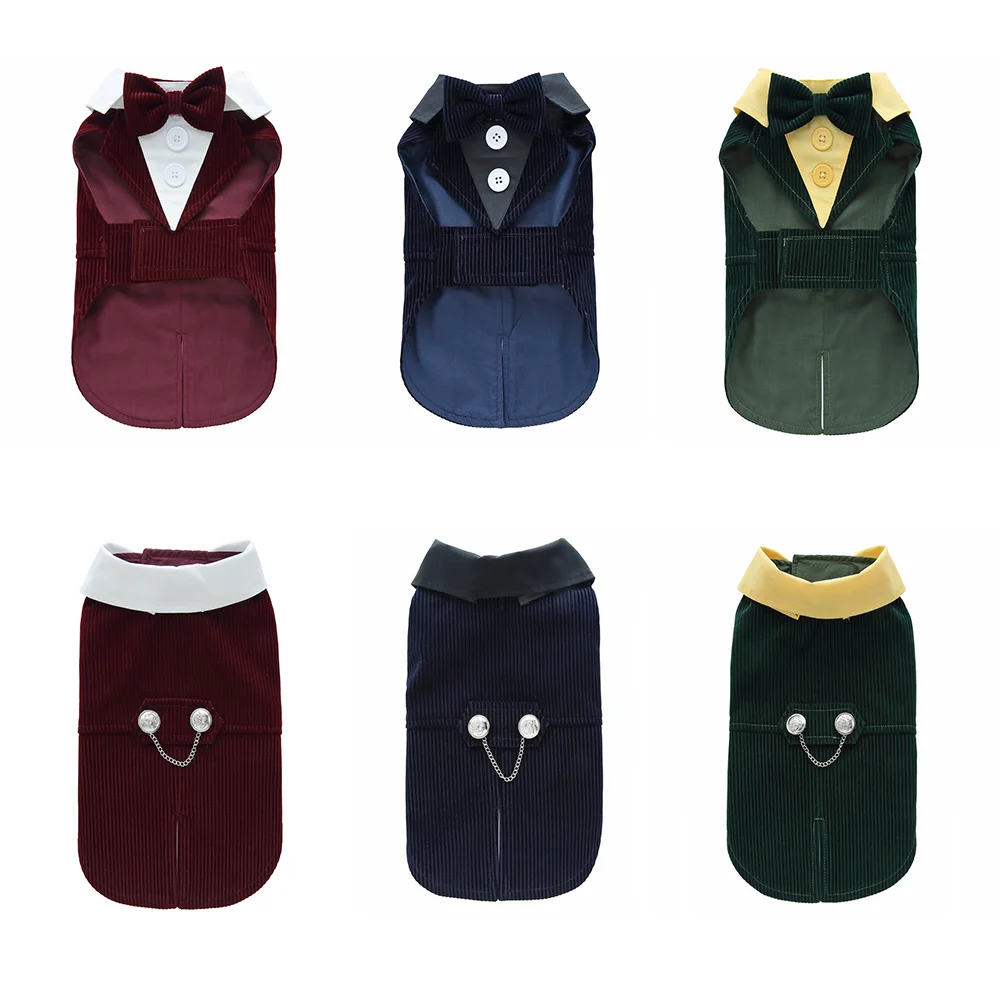 

Gentleman Dog Clothes, Wedding Suit for Pet Dog, Formal Shirt for Small Dogs, Bowtie Tuxedo, Pet Outfit, Christmas Costume