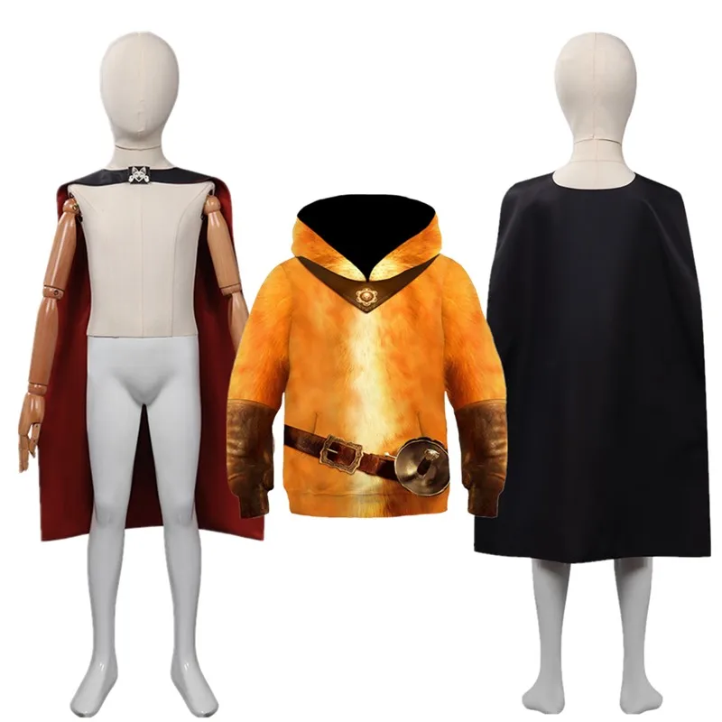 

Кот Косплей в сапогах Толстовка с 3D принтом Толстовка с капюшоном Детский плащ Халат Повседневная уличная одежда Пуловер Пальто Костюм