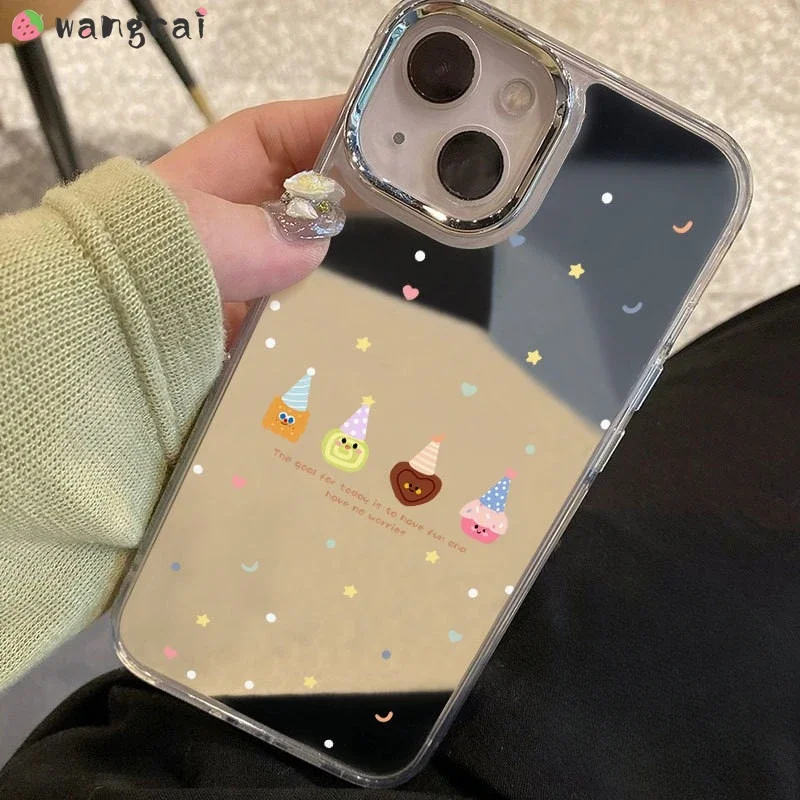 For Honor 200 Lite X9B X9A 100 90 80 70 60 Pro Plus 60 SE Magic 6 Pro 5 4 Lite X40 Phone Case Polka Dot Donuts Mirror Cover