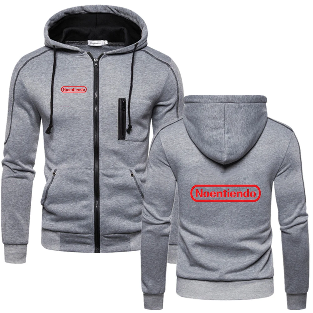 No entiendo Logo Print Spring Autumn 2026 New Fashionable High Quality Casual Sports Men's Hoodies Zipper Multi Functional Coat