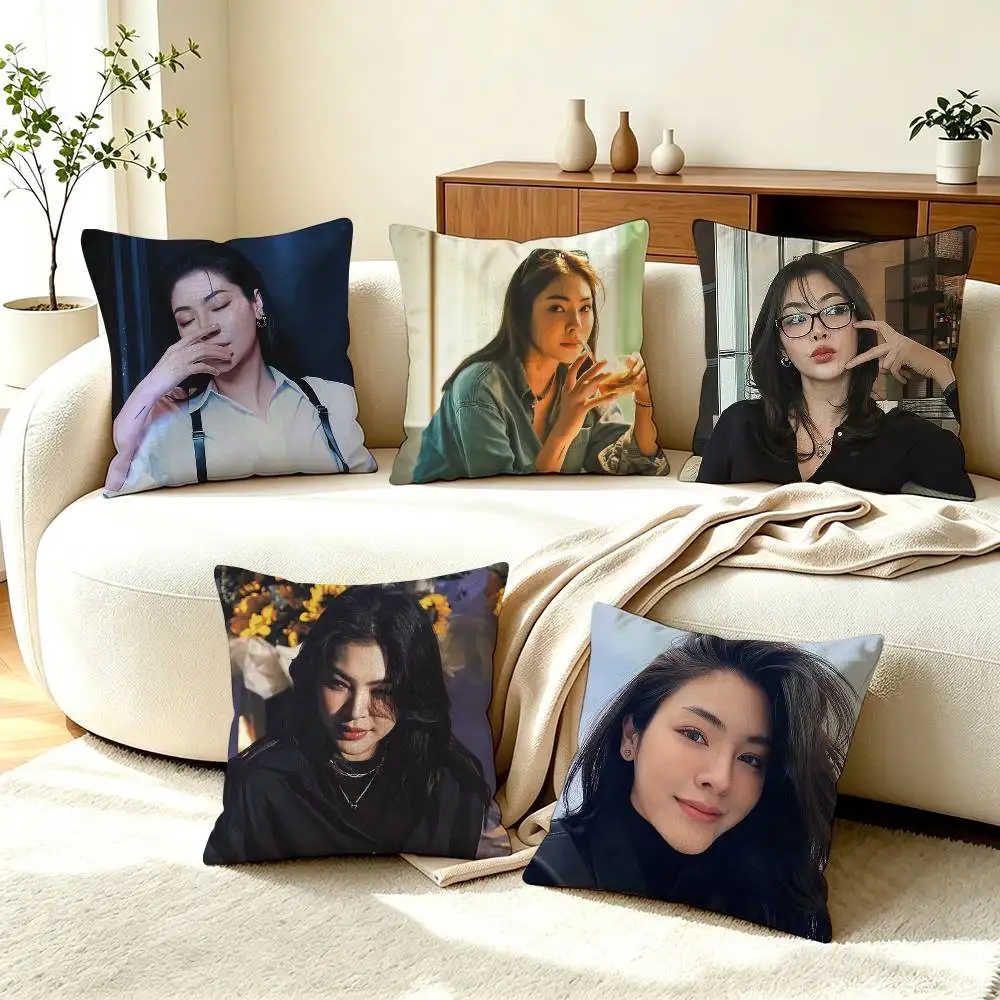 F-Faye Peraya Malisorn Thai GL Drama  Square Double-Sided printed Pillow Case Bedroom Bedside Pillow Sofa Cushion Cover