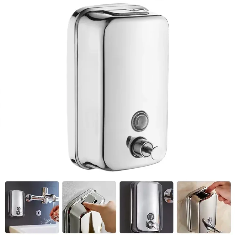 Dispenser di shampoo da bagno da 500 ml Dispenser di sapone manuale a parete Disinfettante per le mani Gel doccia Contenitore per dispenser di liquidi doccia