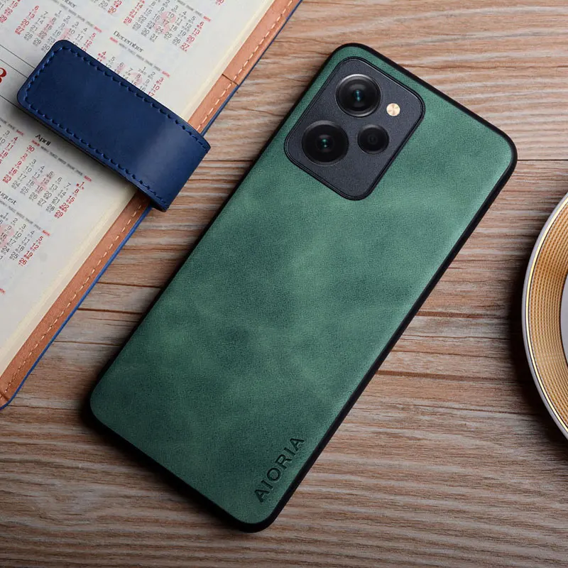 Case For Xiaomi POCO X5 X6 Pro 5G X4 X3 Pro NFC GT funda silky feel fingerprint proof durable matte leather cover