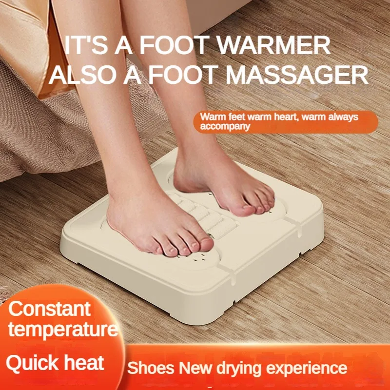 2024 Multifunctional Shoes Dryer Household Portable 2-in-1 Foot Warmer&Shoe Dryer Massage with Foot Wheels Gift for Girlfriend