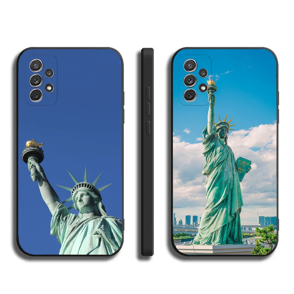 Statue of Liberty New York Phone Case For Samsung Galaxy A20,A21s,A22,A31,A32,A52,A53,A72,73,A80,A91Soft Black Cover