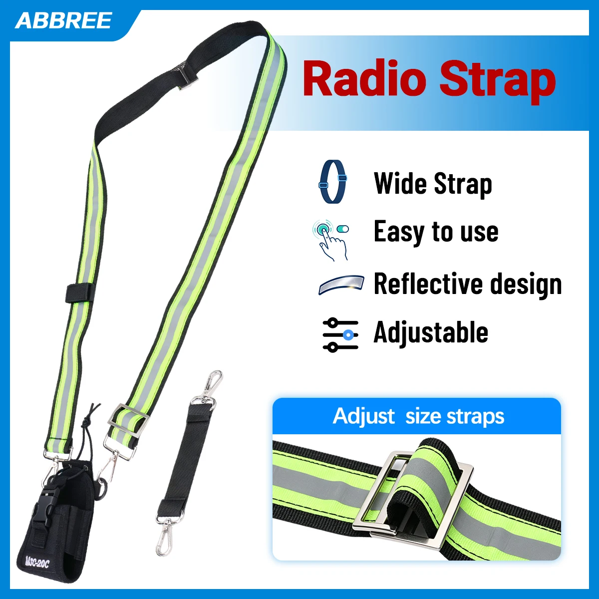 ABBREE Tactical Widen Shoulder Straps for Patrol Firefighter Rescue Teams Two Way Radio Walkie Talkie Shoulder Harness Backpack
