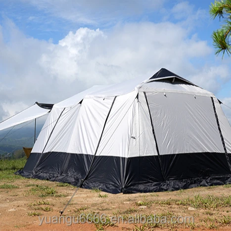 

Outdoor Camping Portable Popup Tent With 2 Rooms Waterproof Extra Large Space 8-10 Persons Family Luxury Big Camping Tent