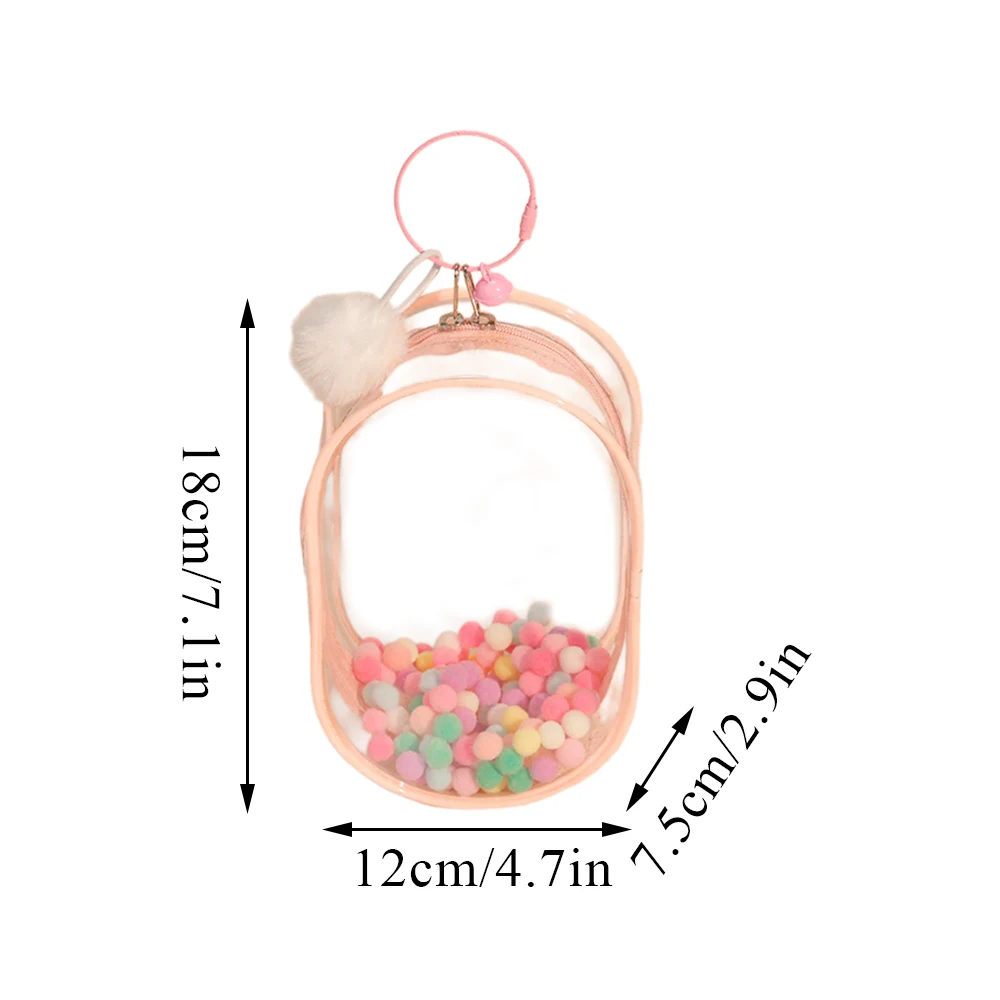 INS Cute Transparent Mystery Box Keychain Bag Thicken Storage Case Organizer Box Storage Pouch Jewelry Wallet Toy Doll Gifts Bag