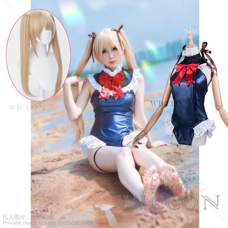 

Marie Rose Cosplay Anime Game Dead Or Alive Jumpsuit Swimsuit Halloween Wigs Costume Suit For Adult Women Girls Summer Swimwear