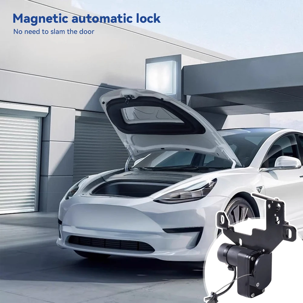 

Car Auto Close Electric Suction Lock Front Trunk Frunk Soft Closing Lock Automatic Lock Closer For Tesla Model Y 2021 - 2024