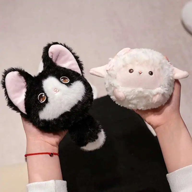 12-25cm Kreskówkowy Pluszowy Zwierzak Piłka Antystresowa Zawieszka Królik, Baranek, Latający Świnia, Rekin, Kot Pluszowa Lalka Brelok Uwalniający Od Stresu