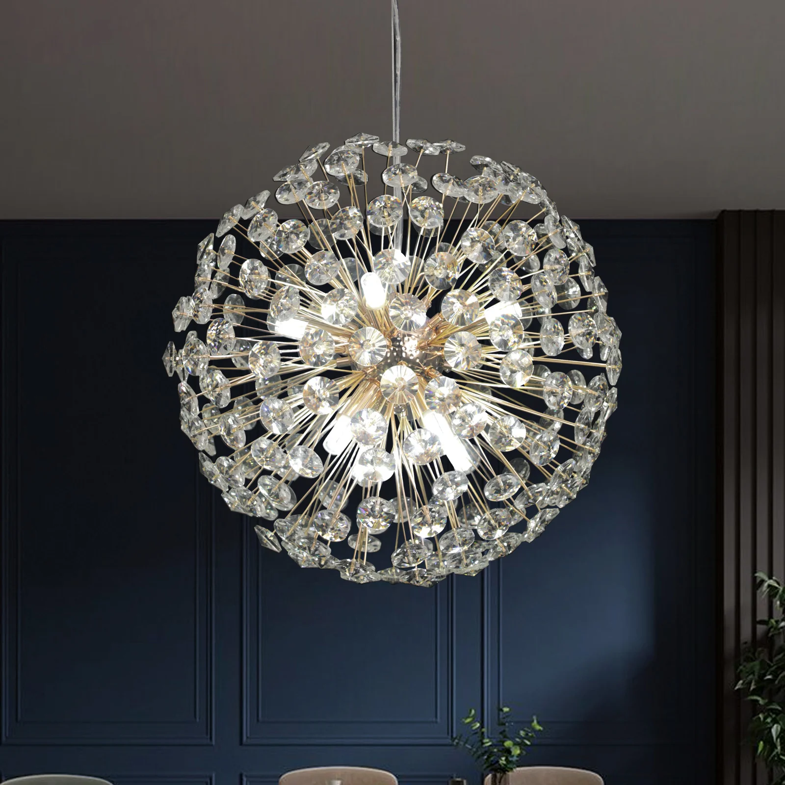 Gold Ceiling Light Luxury Modern Chandelier Living Room Bedroom Kitchen Light Led Lighting Home Decoration Fixture Lamp Sphere