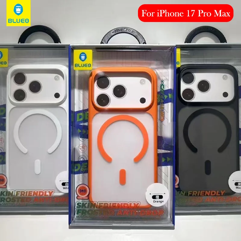 

Прозрачный чехол Blueo для iPhone 17 Pro Max, задняя крышка с беспроводной зарядкой для iPhone 17 Pro