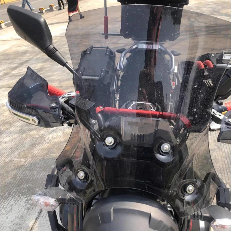 

For Suzuki Vstrom DL 250 Windshield Motorcycle Accessories Front Glass Screen DeflectorsIncrease Height and Width Deflector