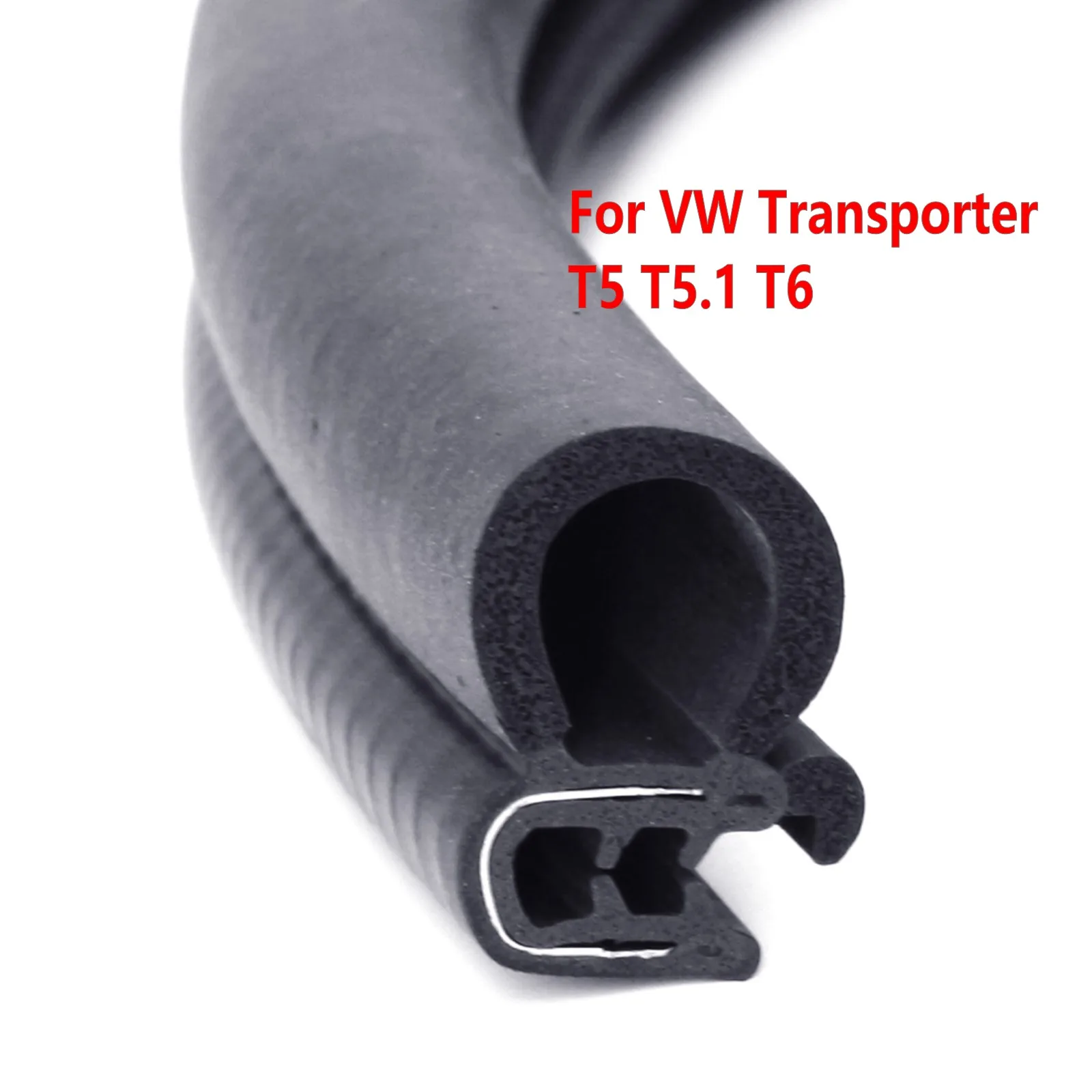 4m Car Door EPDM Trim Seal Strip with Side PVC Bulb For VW Volkswagen T5 T5.1 T6 Transporter Campervan California