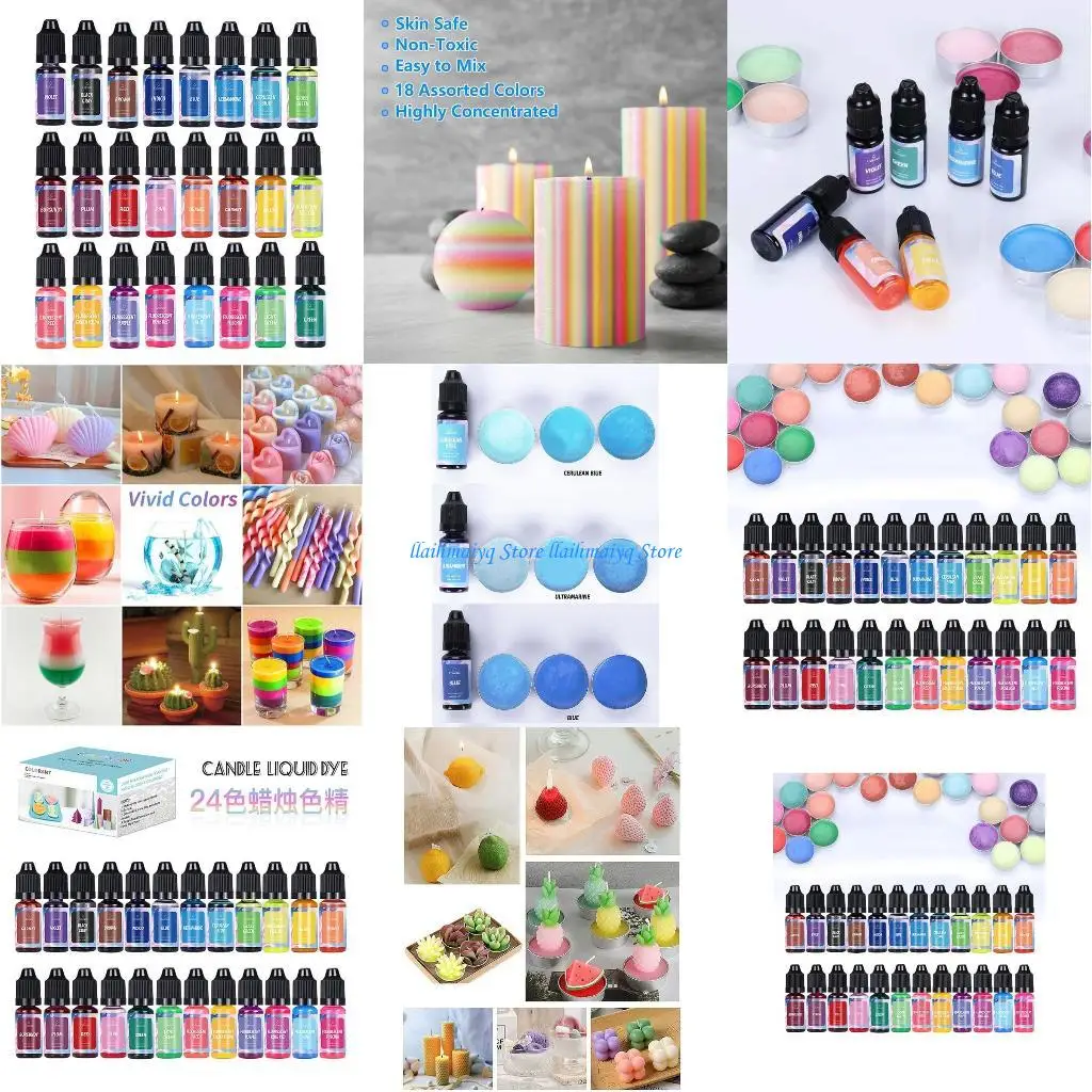 

573B Making Dye Supplies Vibrant Concentrated Coloring for Soy Wax Dyes