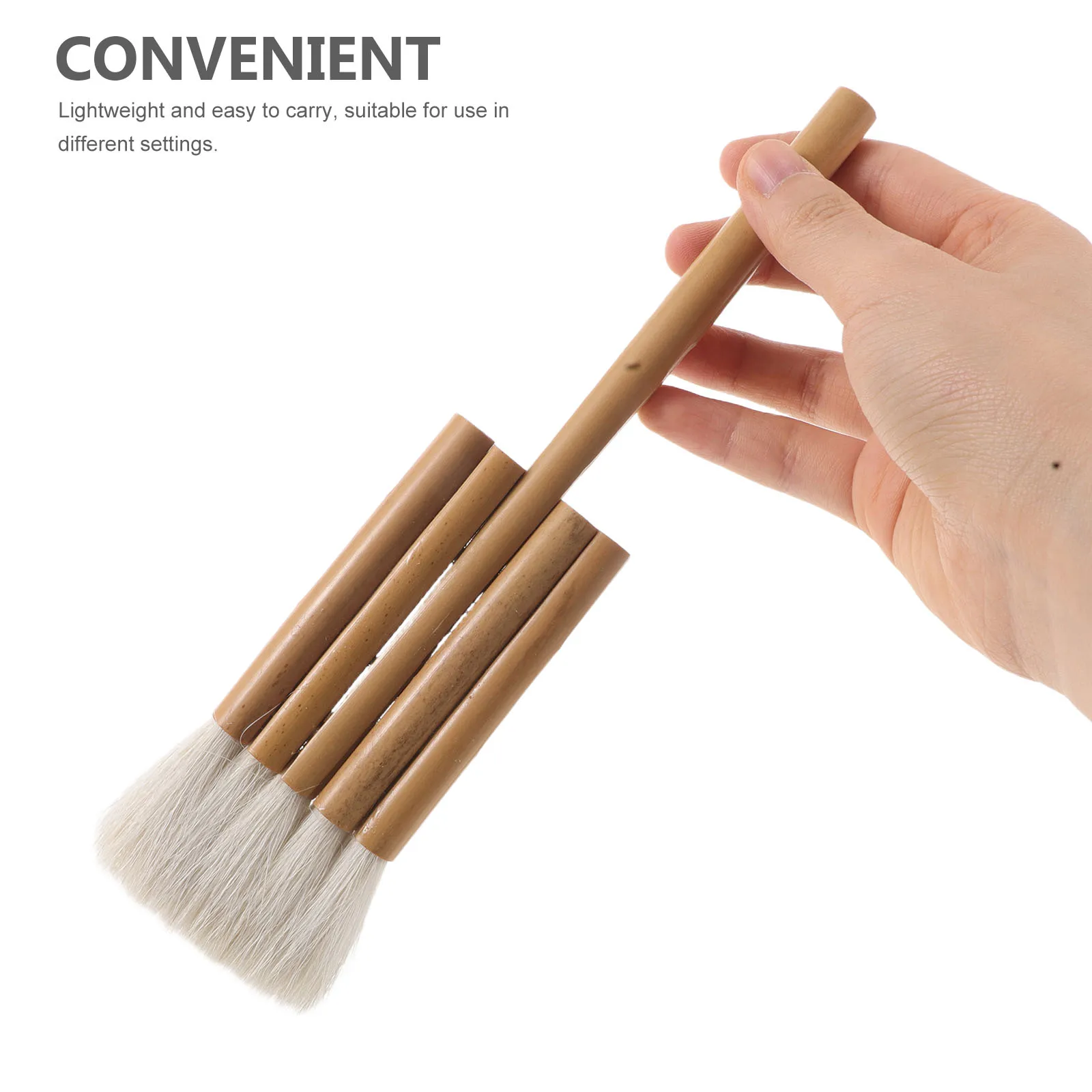 

Pigment Board Brush Wide Paint Fine Art Watercolor Calligraphy Brushes Soft Hand Brush Portable Oil Painting Tool Wood Handle
