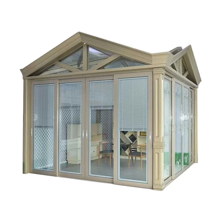 حاوية جاهزة متينة للاستخدام الخارجي للمنزل بإطار من الألومنيوم من الزجاج المقسى مقاومة للماء لغرفة الشمس لحماية الإعصار #1