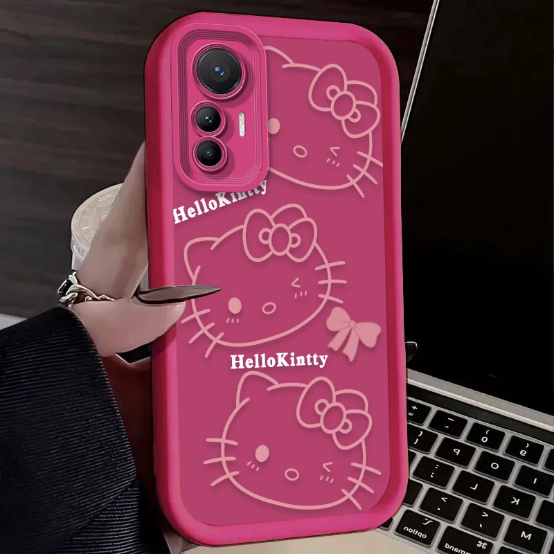 مرحبا كيتي الوردي جمع جراب هاتف ل Xiaomi Poco F7 F6 F5 F4 F3 M5s C65 C75 C71 X7 X6 X5 X4 GT X3 NFC M7 M6 Pro 4G 5G