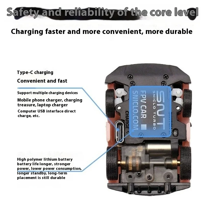 Q25-370z FPV Snt 1:100 Rc Mobil dengan Kacamata Micro FPV Balap 25M Rc Meja Balap Mobil Remote Control Mobil Hadiah Festival Magnetik