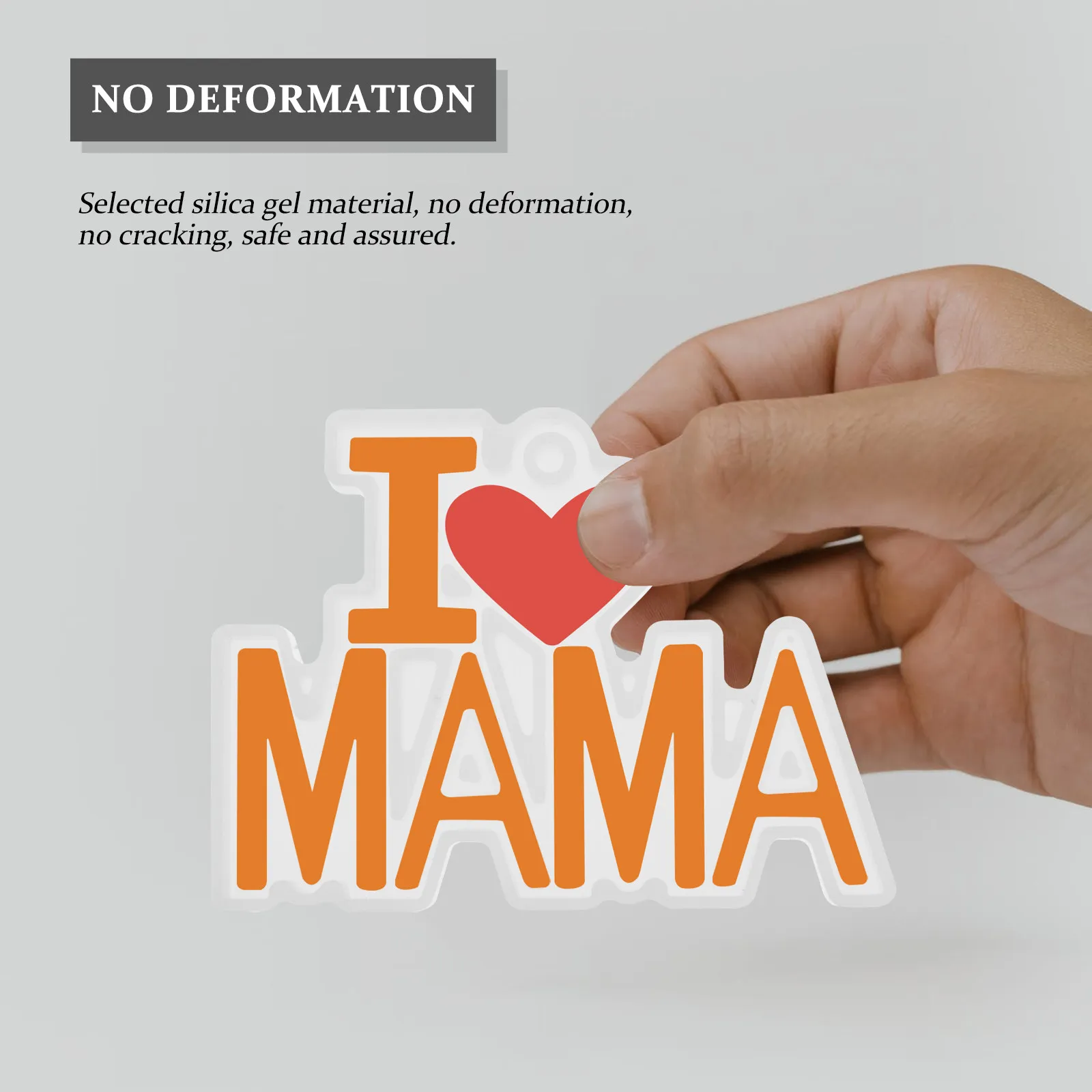 

2 шт. силиконовые формы для брелоков-подвесок, гибкие, многоразовые, безопасные, для подарков на День матери, декоративных подвесок, рукоделия